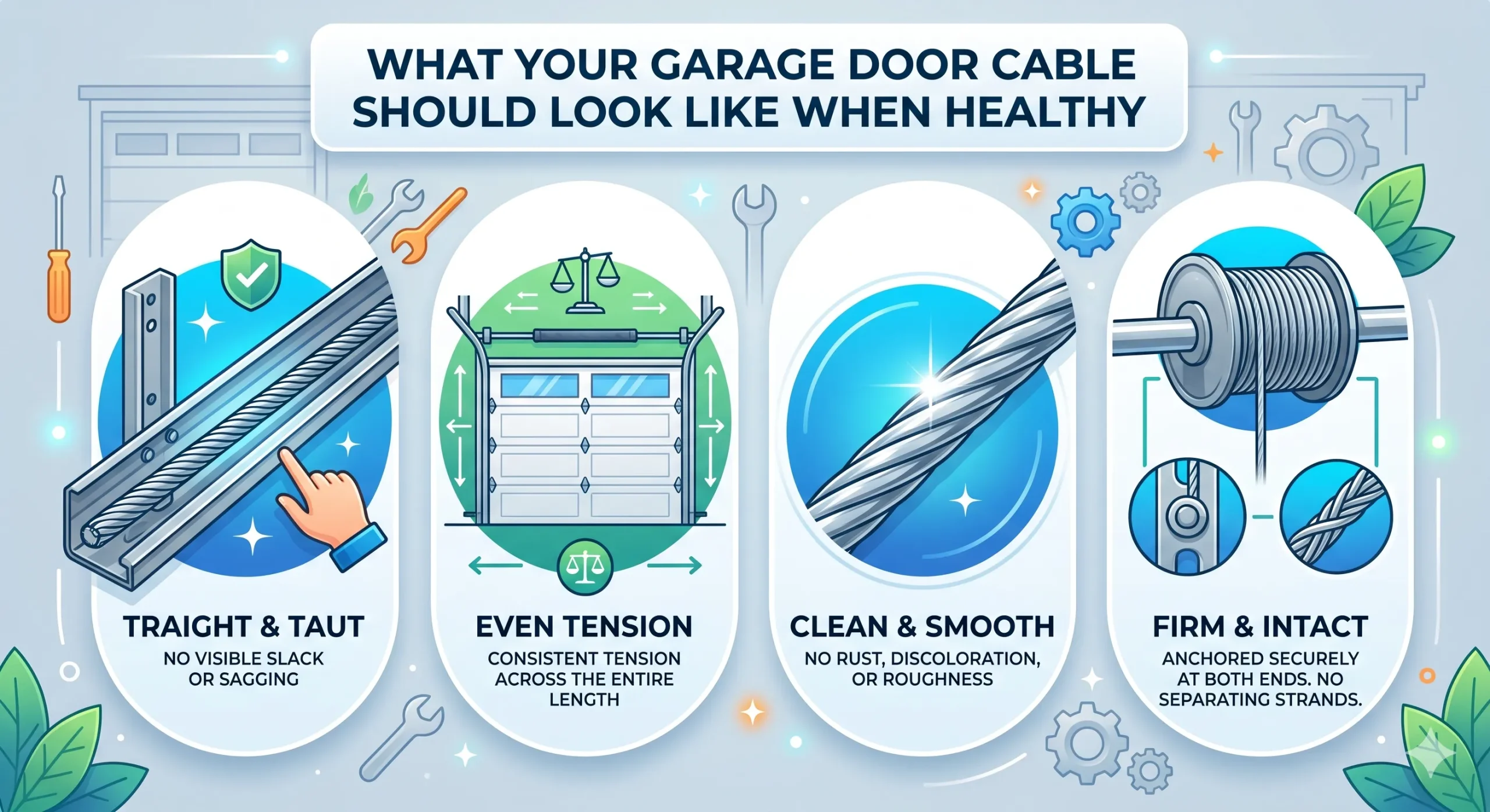 What Your Garage Door Cable Should Look Like When Healthy
