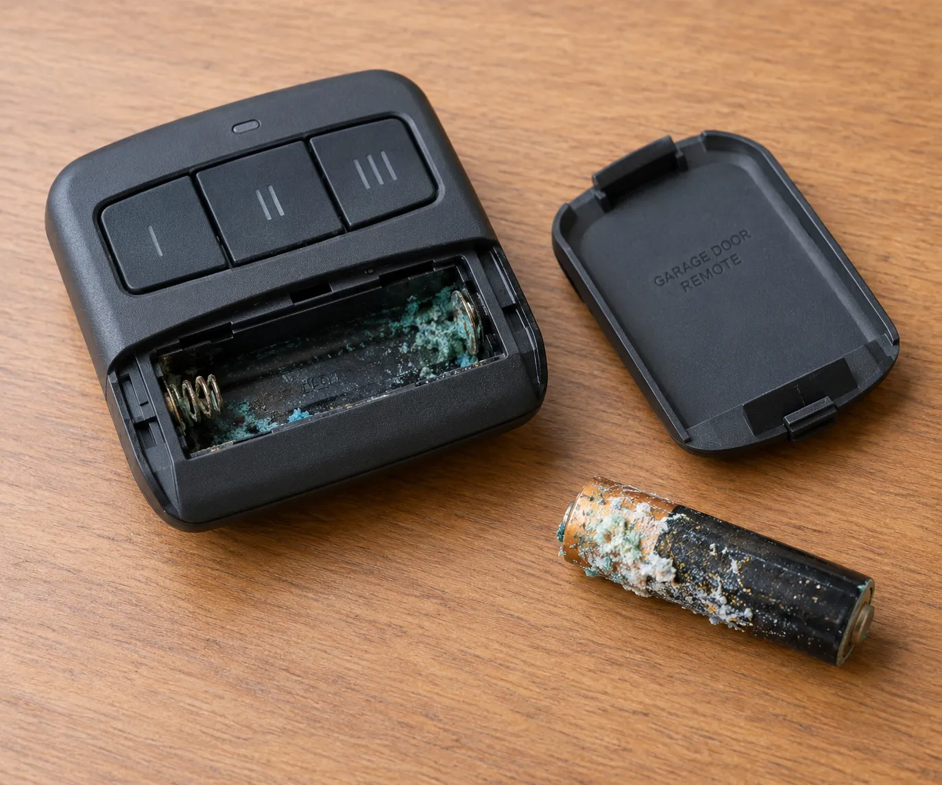 How to Fix a Garage Door Remote With a Weak or Corroded Battery