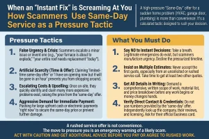 How Scammers Use Same-Day Service as a Pressure Tactic