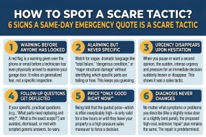 6 Signs a Same-Day Emergency Garage Door Quote Is a Scare Tactic