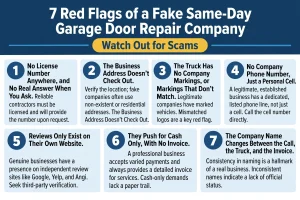 7 Red Flags of a Fake Same-Day Garage Door Repair Company